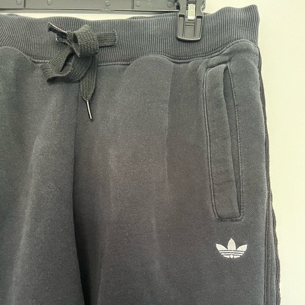 Adidas 3 Stripes Drawstring Jogger Sweatpants w/ Pockets, Black, L Men’s